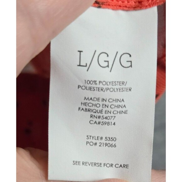 CAbi Women’s 5350 Coral Blossom Sheer Pintuck Floral Sleeveless Blouse Large - Picture 8 of 9